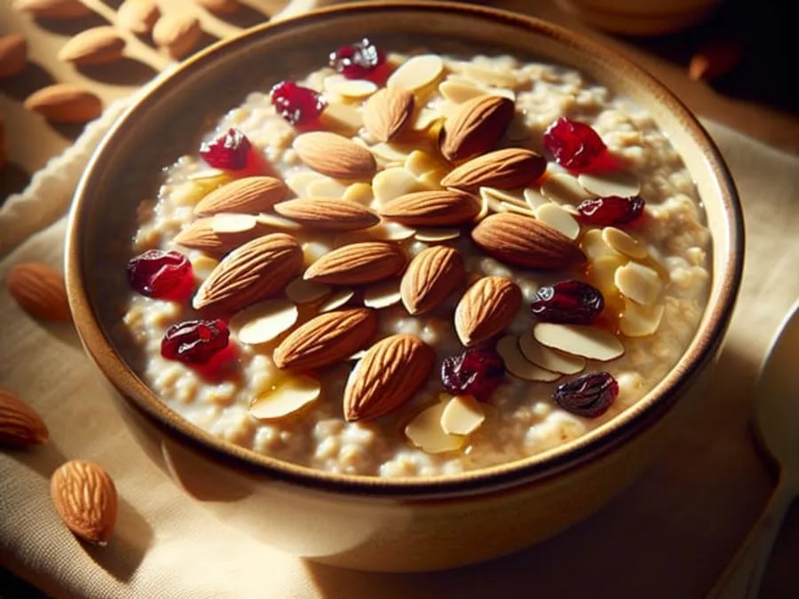 شوفان بالتوت البري واللوز