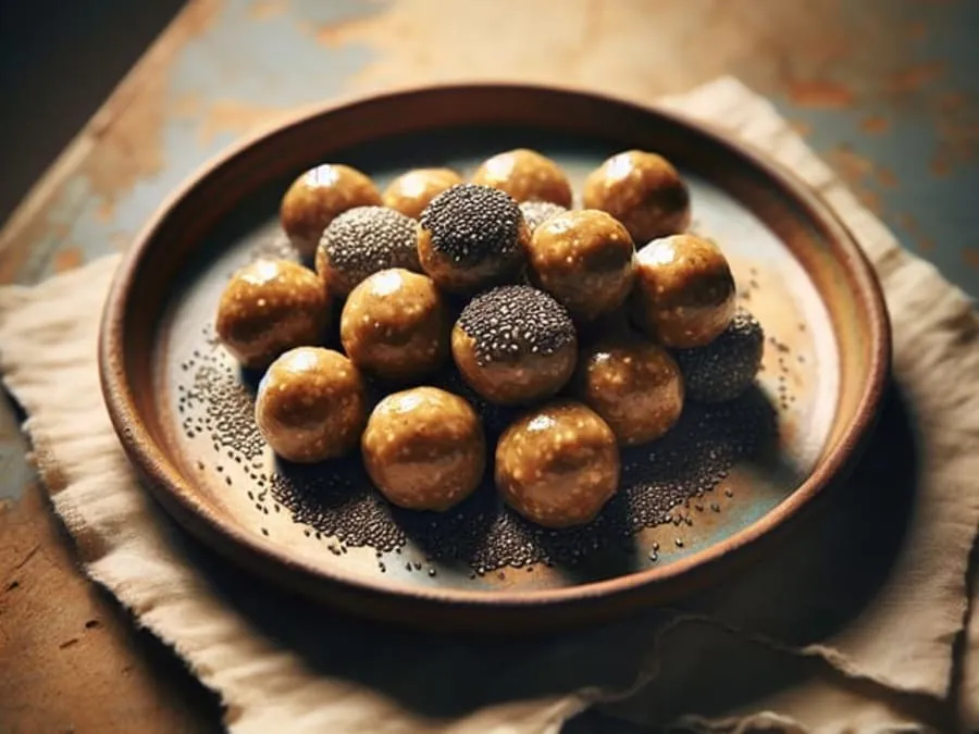 كرات شيا بزبدة الفول السوداني